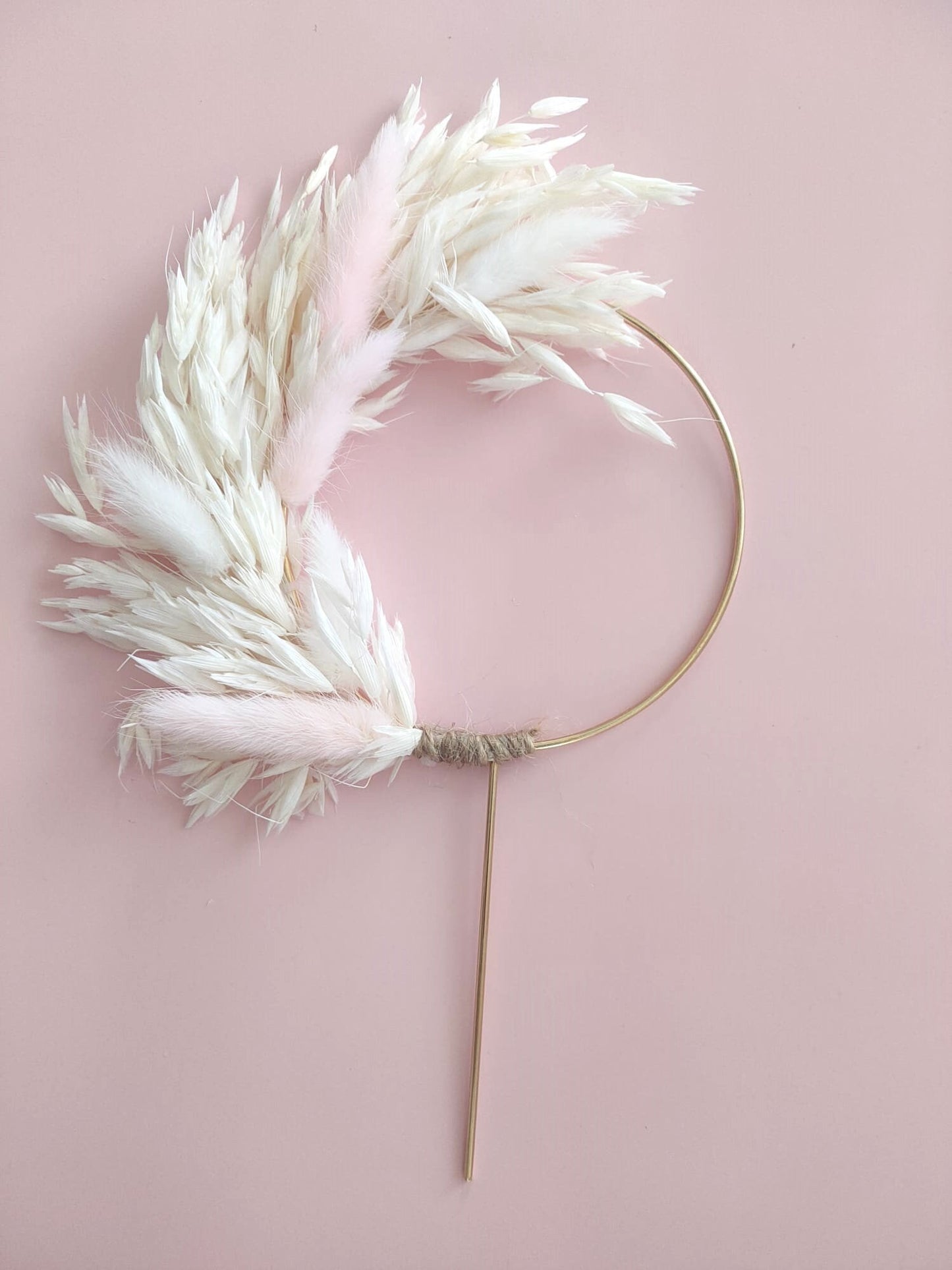 Boho Bunny Tails cake topper Wedding cake decoration Dried flower cake topper Birthday cake embellishments