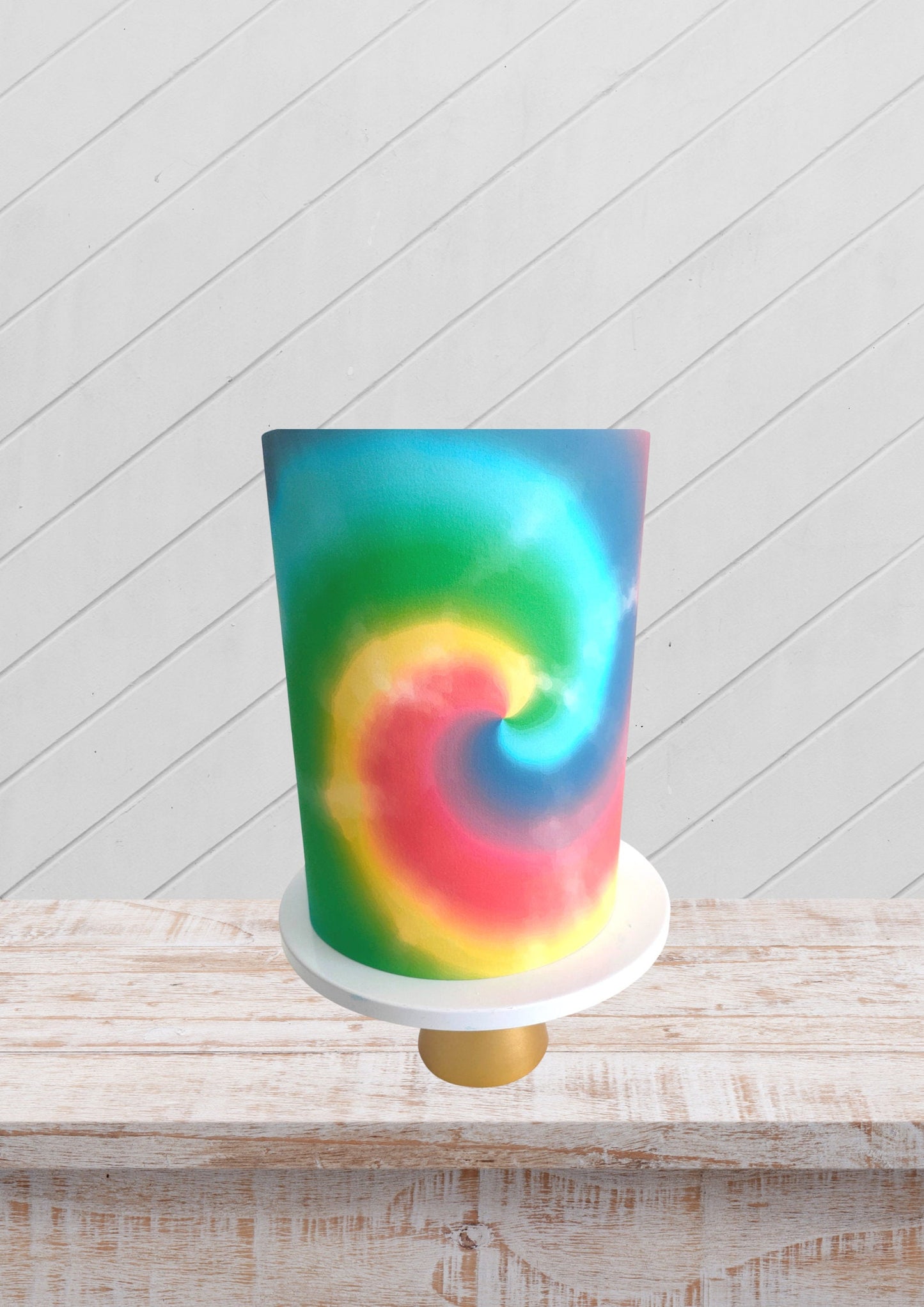 Vivid Tie Dye cake wrap perfect for edible cake decoration, edible image, icing sheet, edible decoration