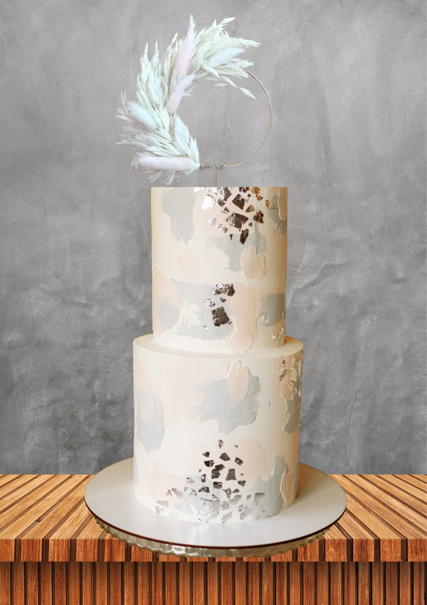 Boho Bunny Tails cake topper Wedding cake decoration Dried flower cake topper Birthday cake embellishments