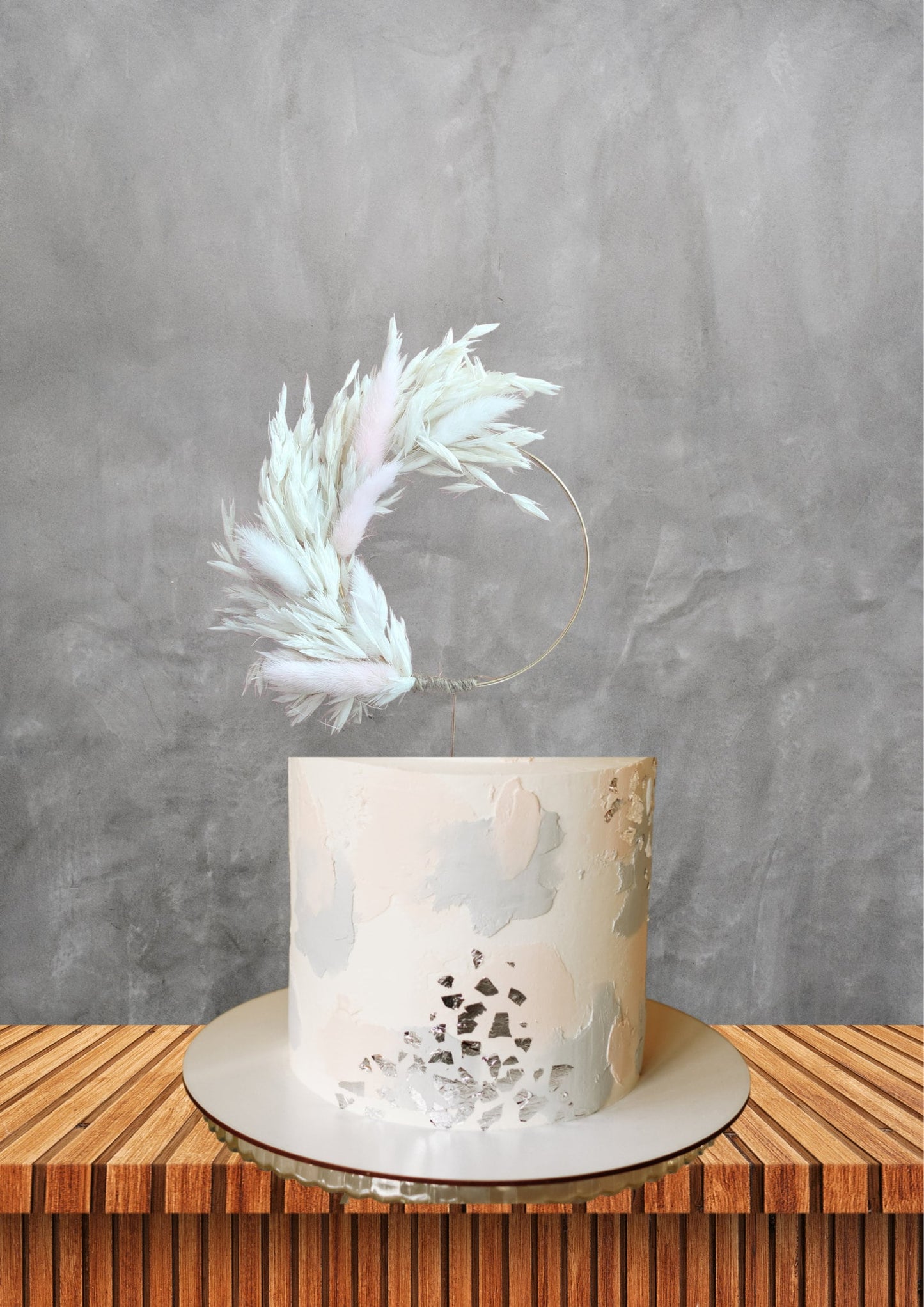 Boho Bunny Tails cake topper Wedding cake decoration Dried flower cake topper Birthday cake embellishments