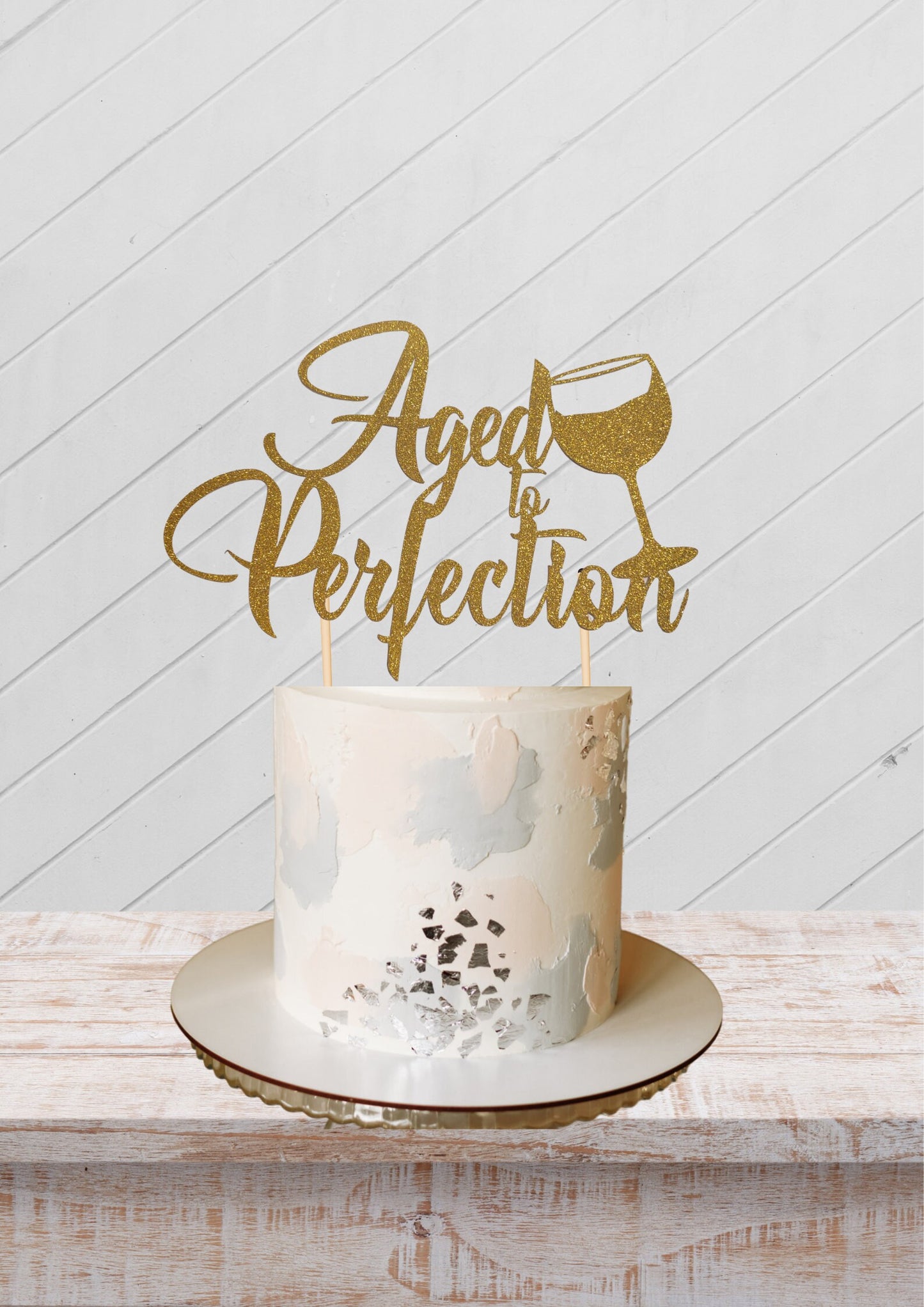 Age of perfection cake topper, wine cake topper, cake decoration, birthday cake decoration, special birthday, birthday cake topper