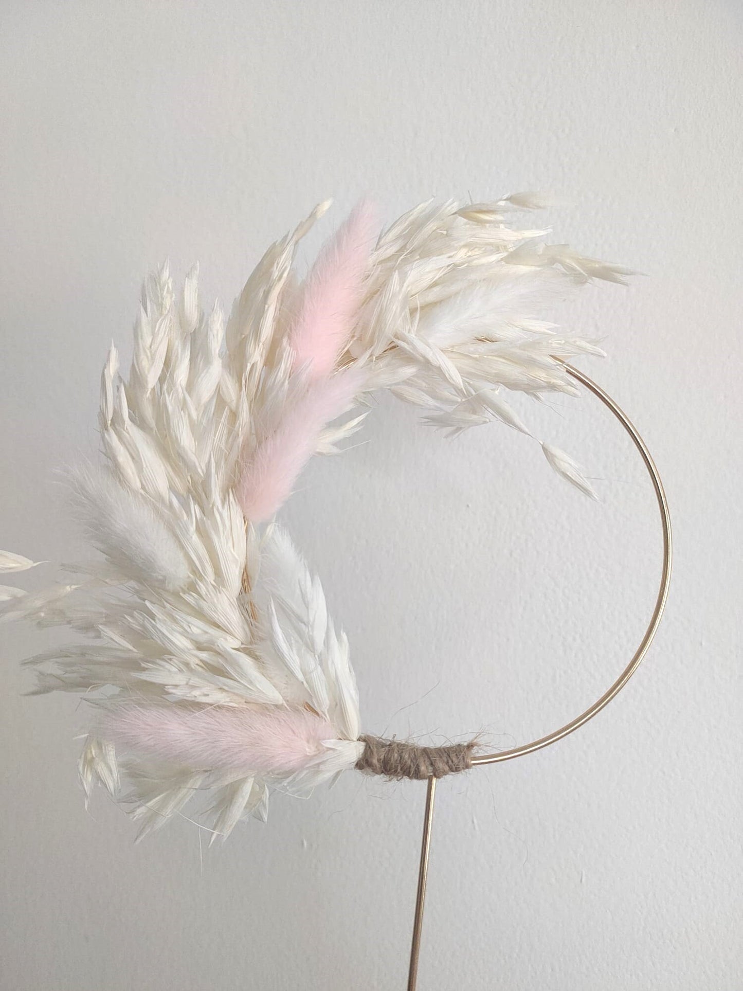 Boho Bunny Tails cake topper Wedding cake decoration Dried flower cake topper Birthday cake embellishments