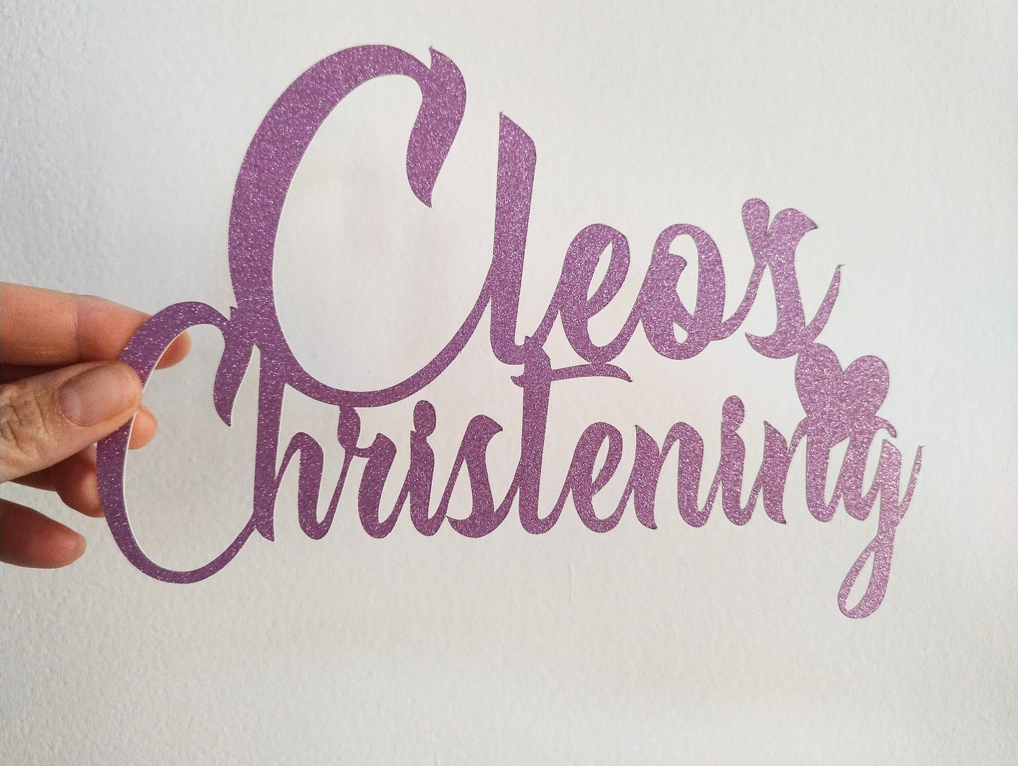 Personalised Christening, Customised Christening cake topper, Christening cake topper, any name cake topper, glitter cake topper