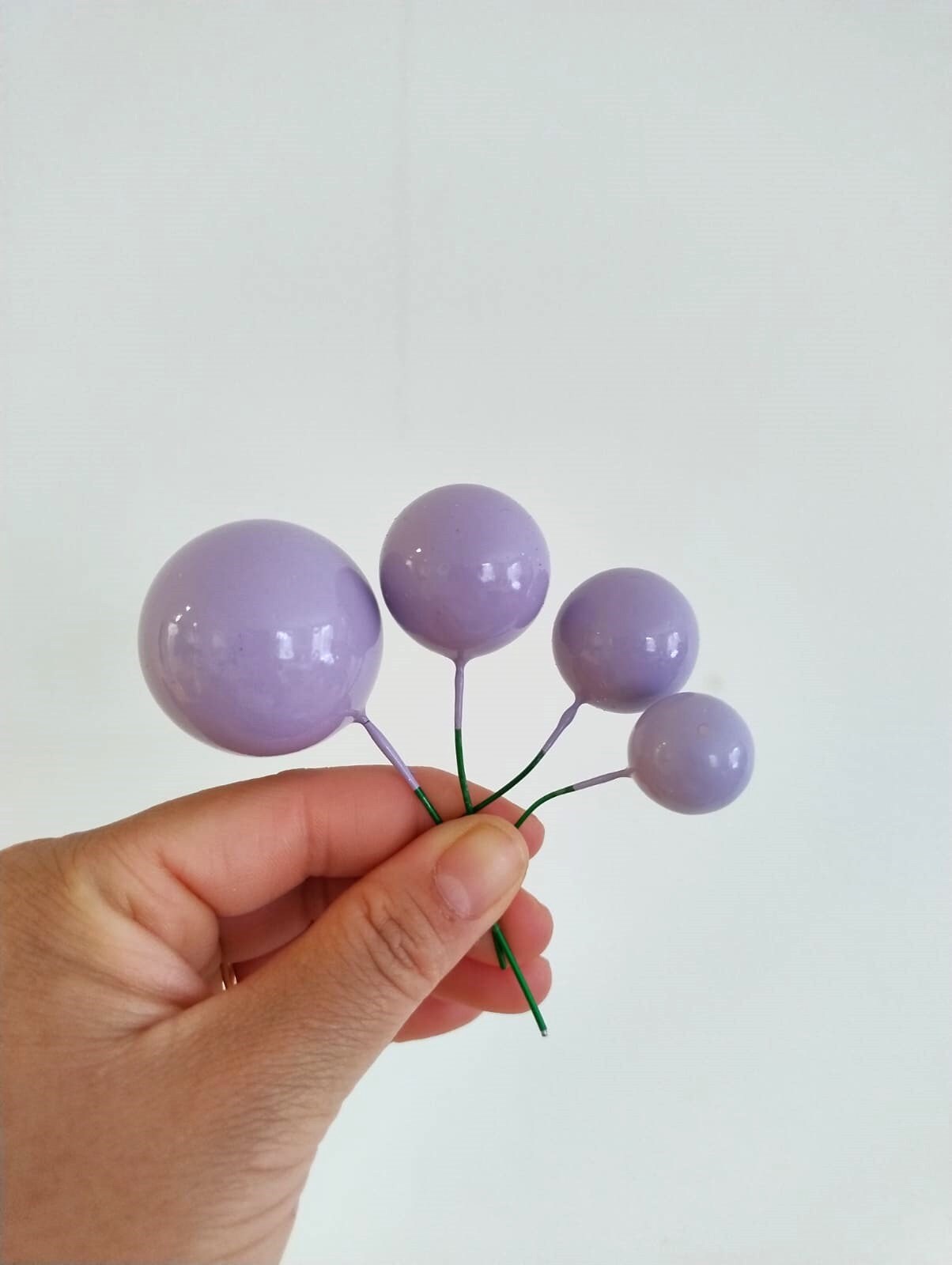 Lilac ball cake topper birthday cake accessories sphere cake decoration bundle