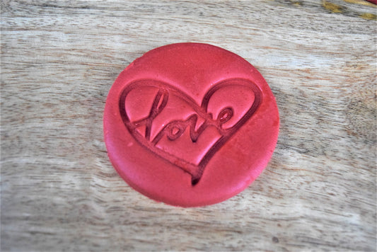 Love valentines fondant stamp topper, cookie stamp embosser