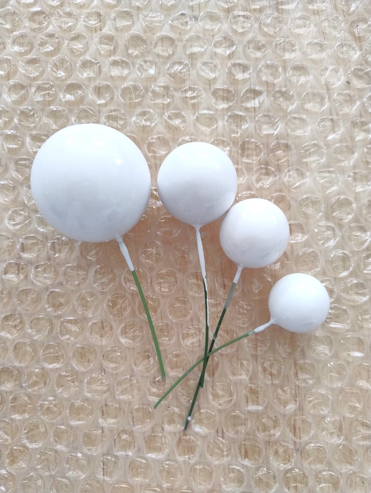 White mini balls set cake toppers wedding cake decoration birthday cake topper 50th birthday cake topper