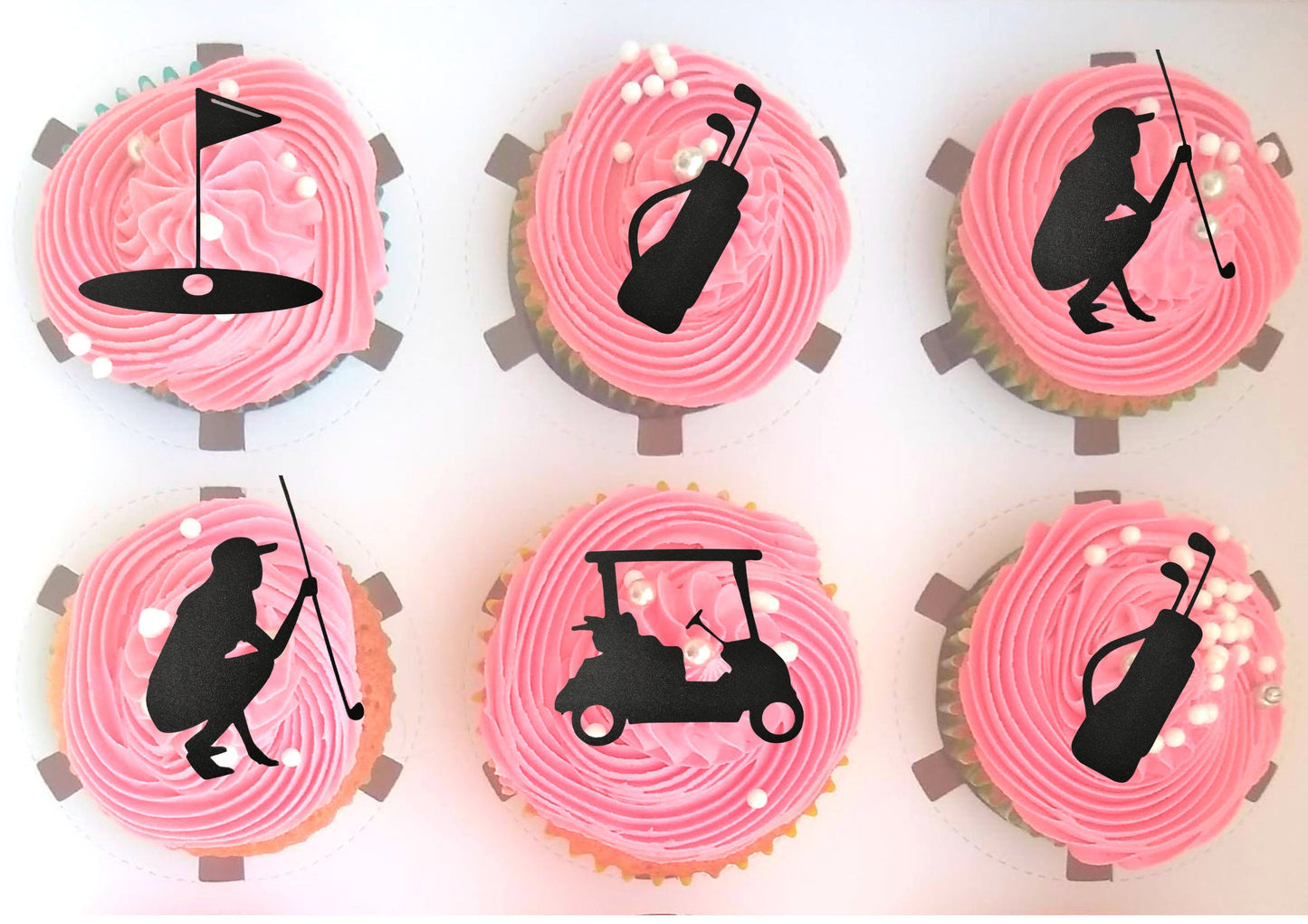 Golf bundle cake decoration, cake topper, custom cake topper, personalised bundle cake topper, cupcake toppers, birthday cake topper