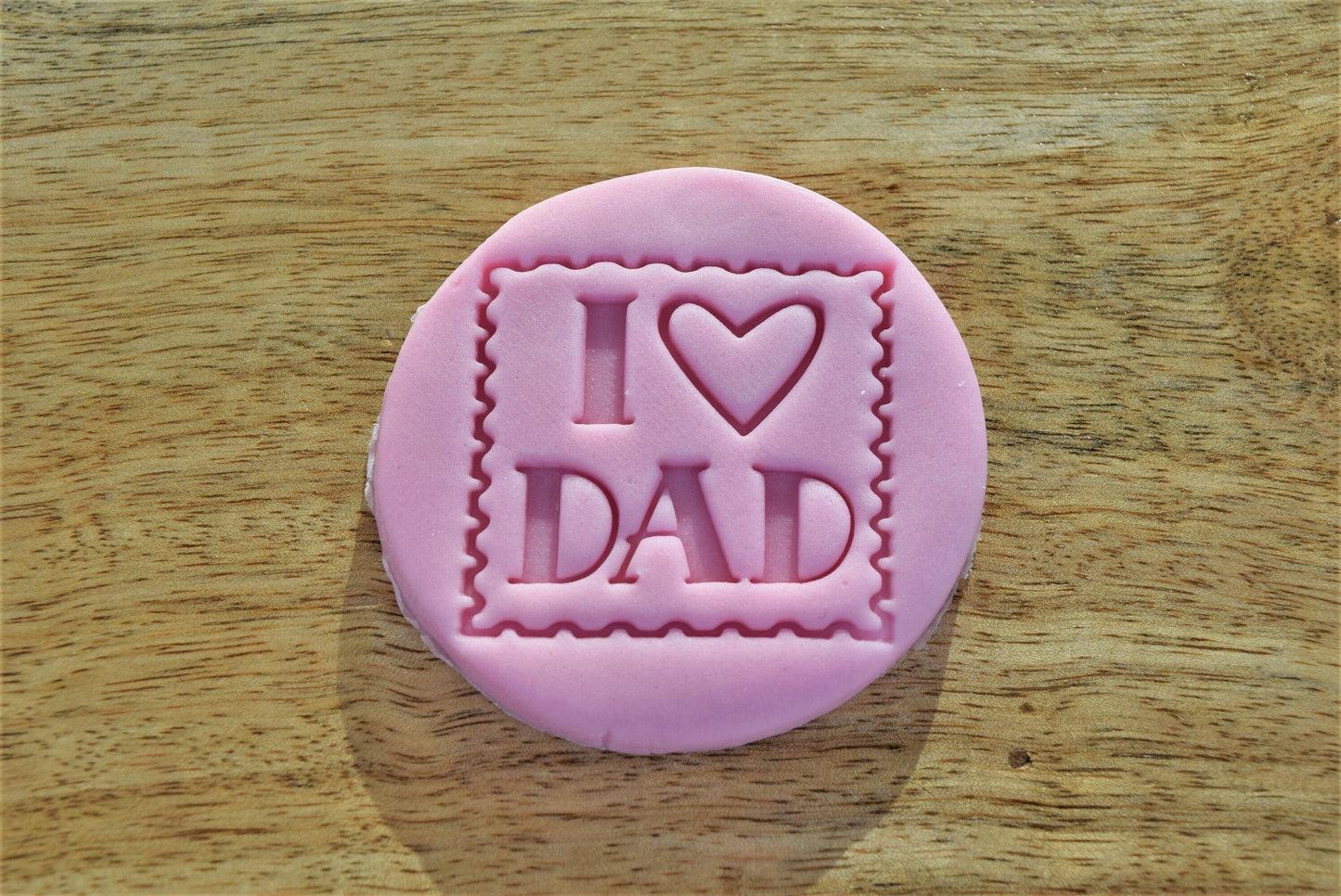 I love Dad fondant stamp embosser perfect for cookie and sweets box decoration, father's day cupcake stamp