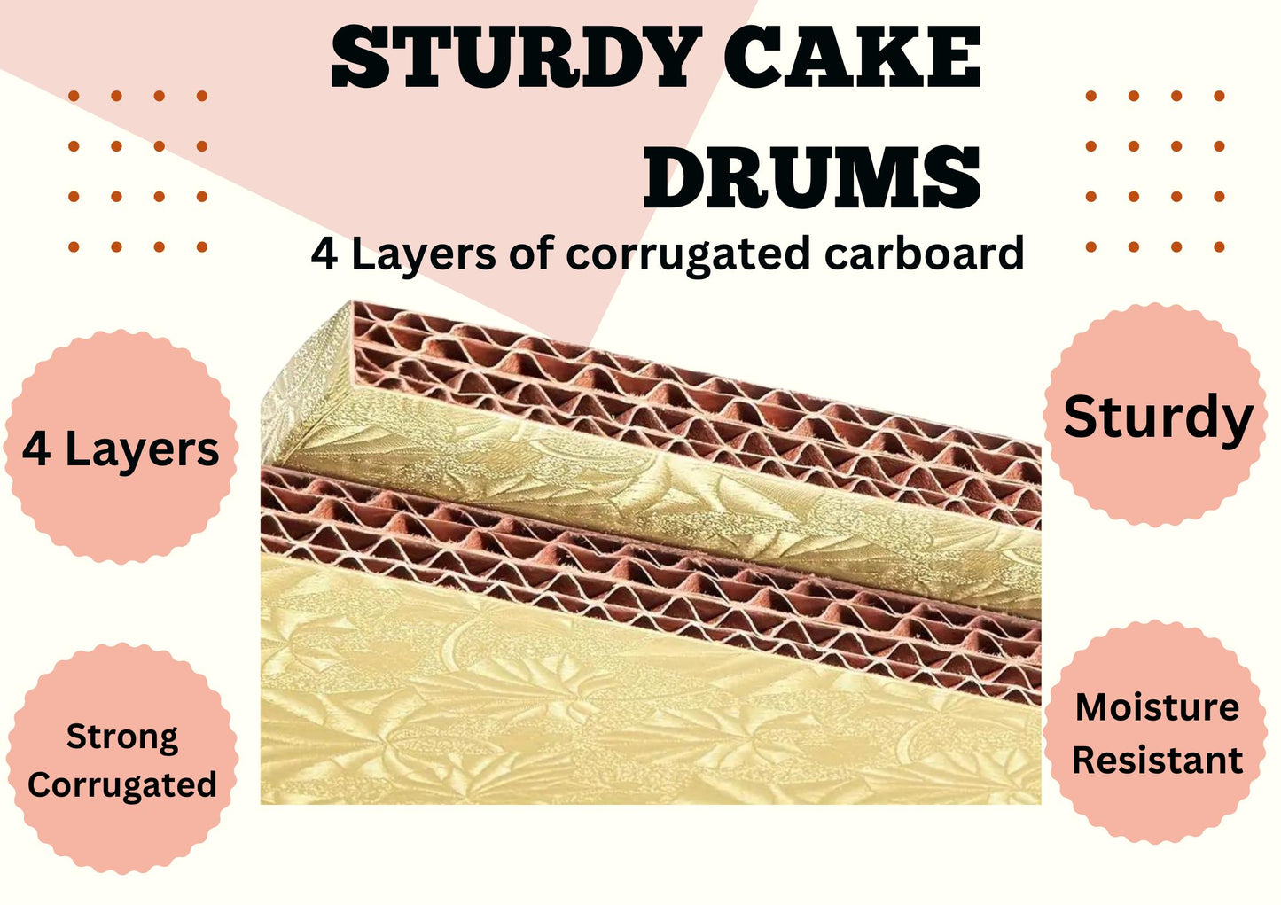 White Cake Stand Board for Heavy Cake Support and Professional Presentation