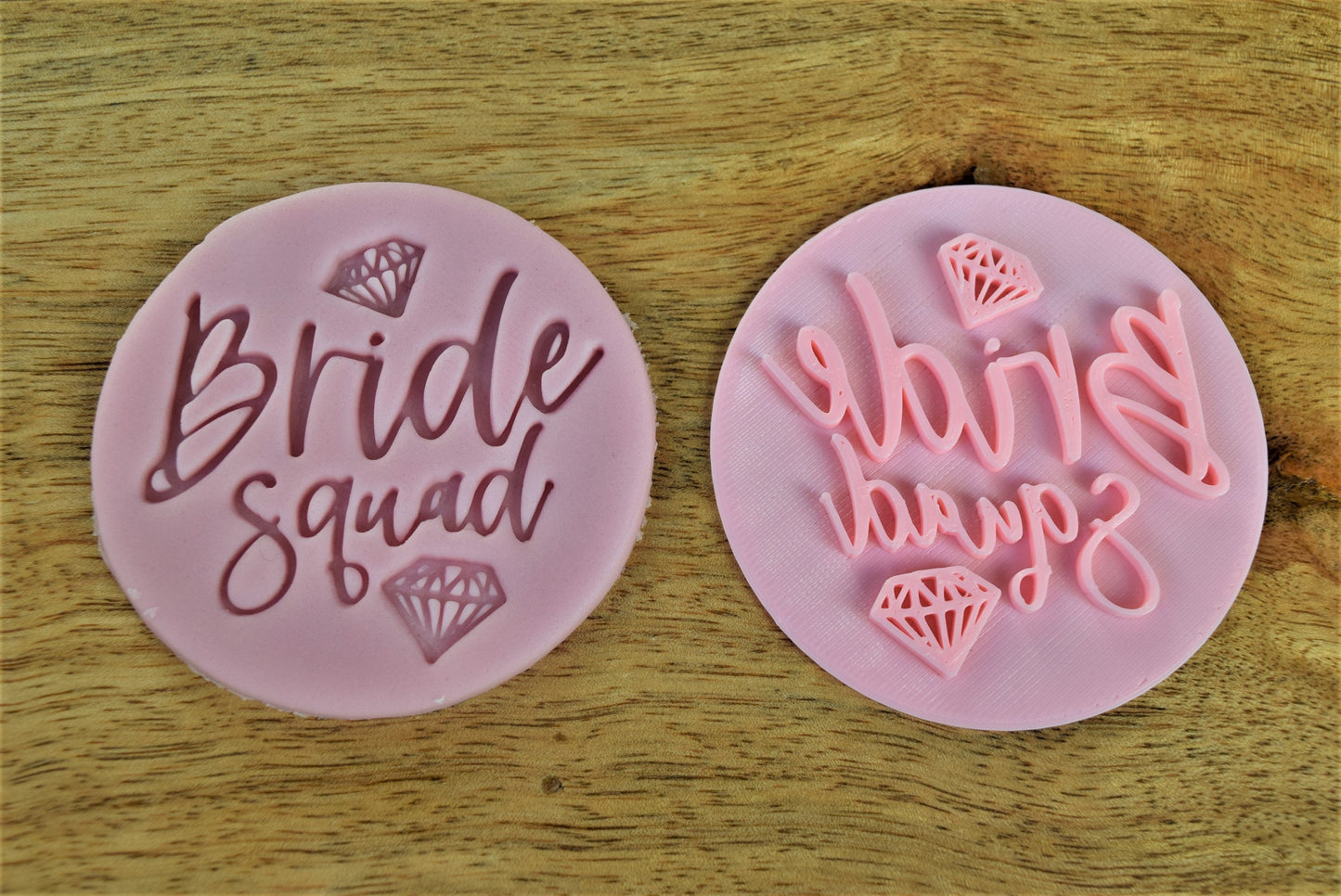 Bride squad embosser stamp hen party cupcake icing embosser topper Hen do cookie icing stamp decoration Bachelorette party fondant stamp