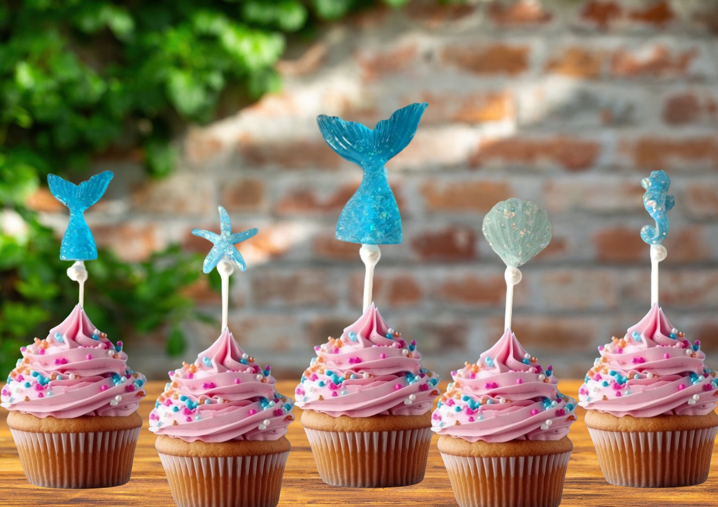 Mermaid Birthday cupcake Topper Set  Mermaid cake topper decoration cupcake toppers birthday party Mermaid theme cupcake toppers decoration