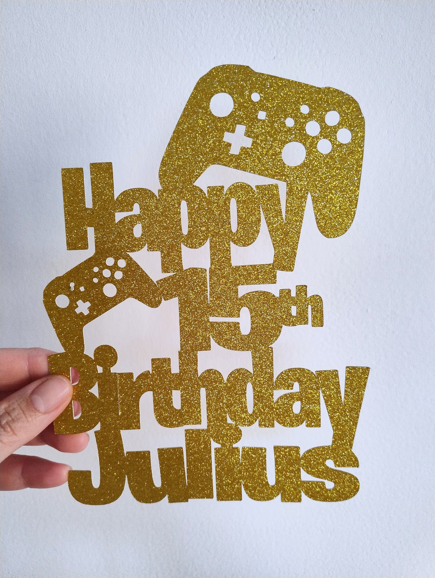 Personalised Controller cake topper, video game controller, birthday cake topper, Any name or age cake topper