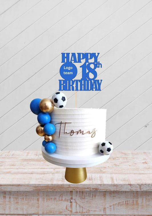 Football bundle cake topper birthday party  sporty touch cake decoration