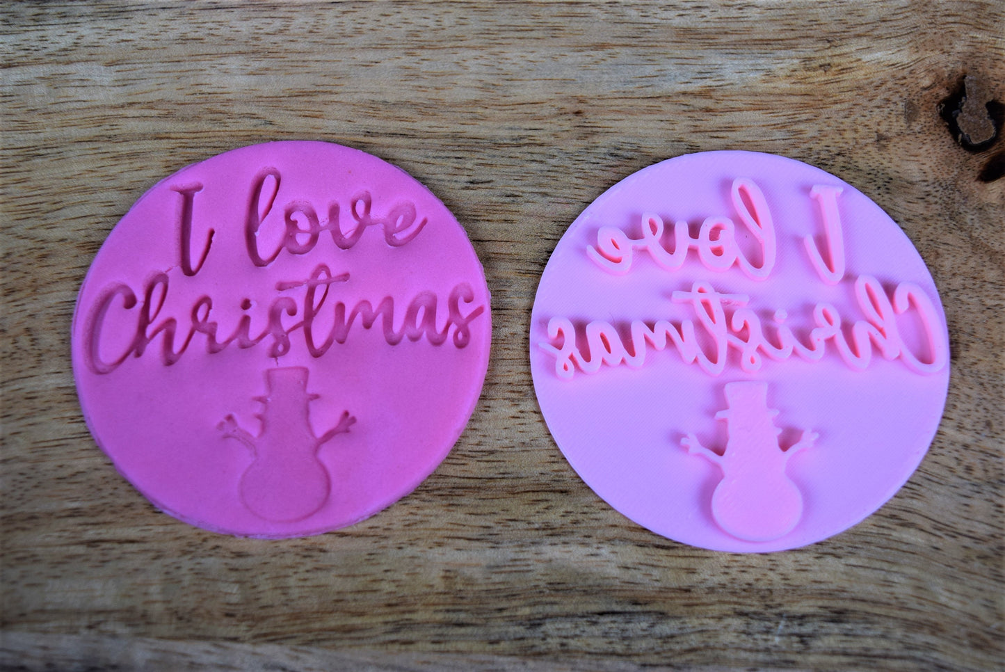 I love Christmas cookie fondant stamp embosser decoration, Christmas icing decoration, Christmas cookie stamp