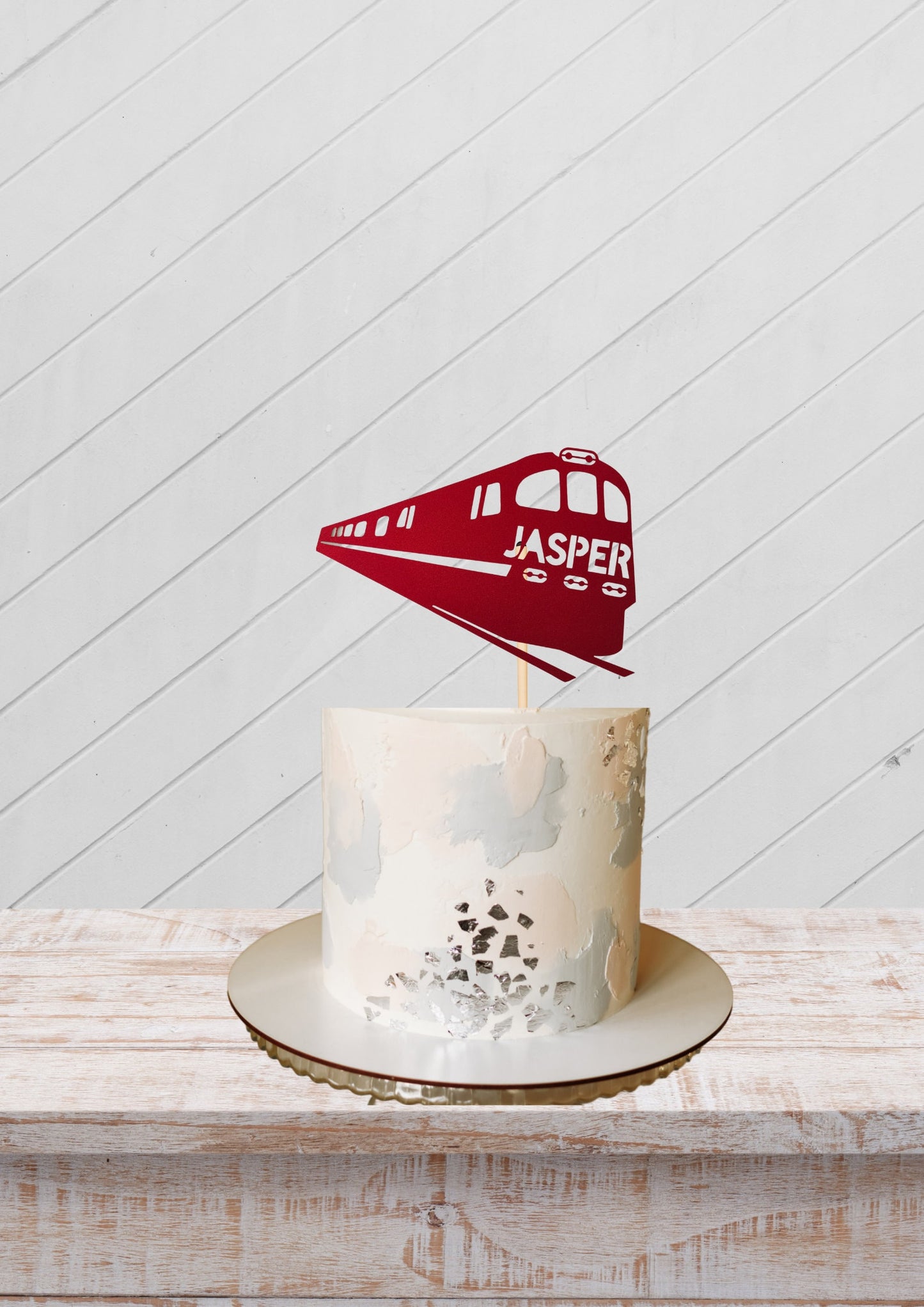 Custom electric train cake topper, personalised with any name and age, train cake decoration