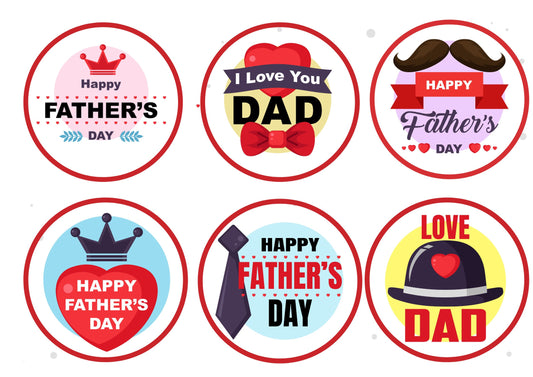 Happy Fathers day edible cupcake toppers, Love dad topper , best dad ever topper, edible topper, icing and rice paper