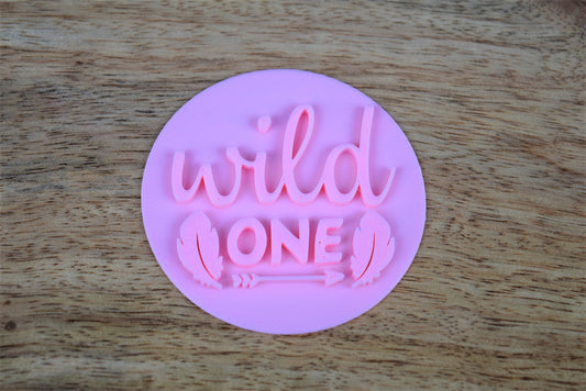 Wild one birthday fondant stamp embosser, cookie stamp embosser