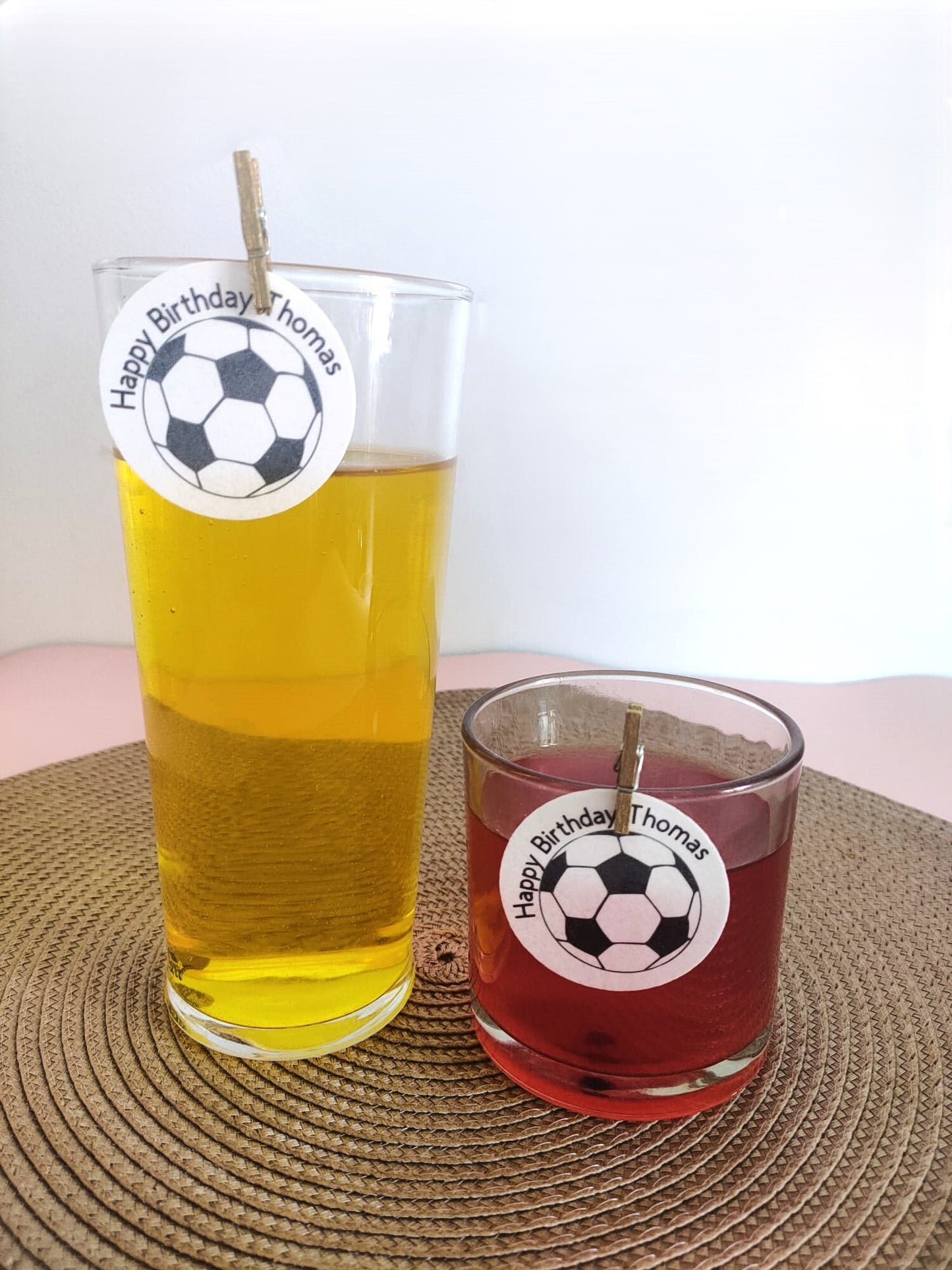 Edible Football Drink Topper Custom Sports Theme Birthday Party Decor