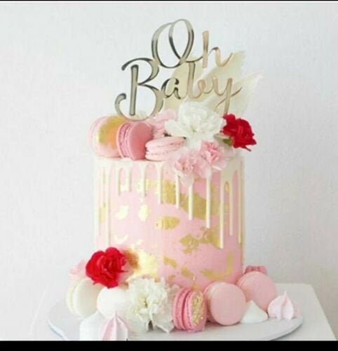 Oh Baby Cake Topper Celebration Party Decoration baby shower Gender Reveal sign cake decoration, birthday essential decor gender review