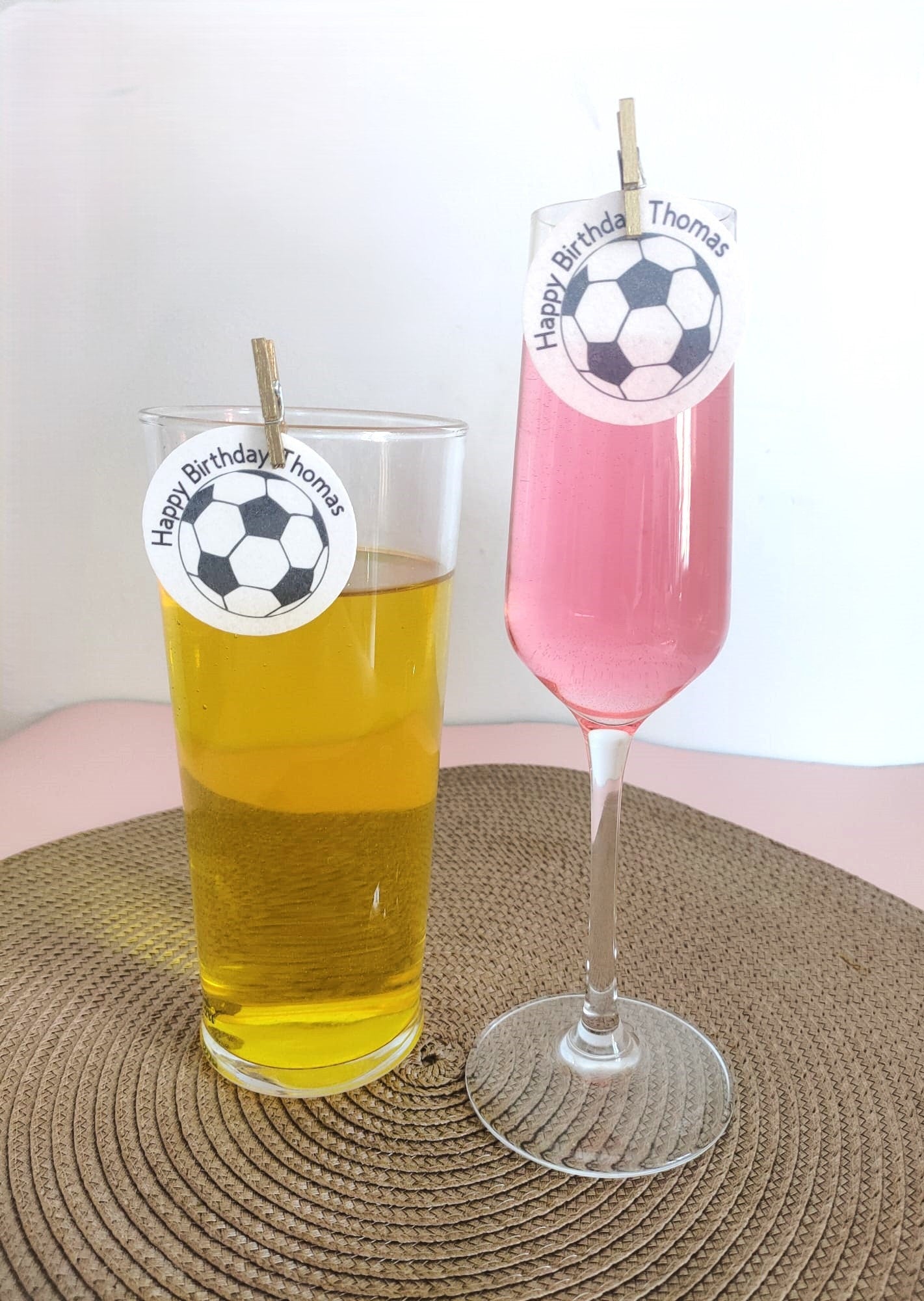 Edible Football Drink Topper Custom Sports Theme Birthday Party Decor