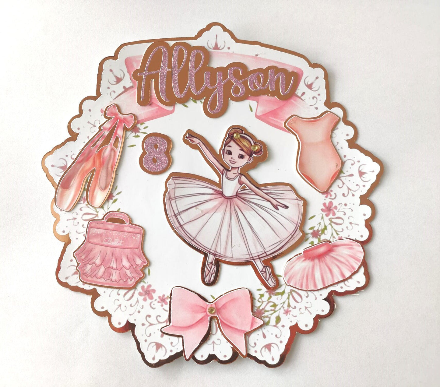 Custom Ballerina Cake Topper Ballet Birthday Party Decoration