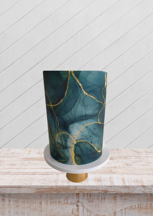 Dark & Gold marble cake wrap, Marble Wrapping cake decoration, Cake Wrap, edible image, icing sheet and rice paper