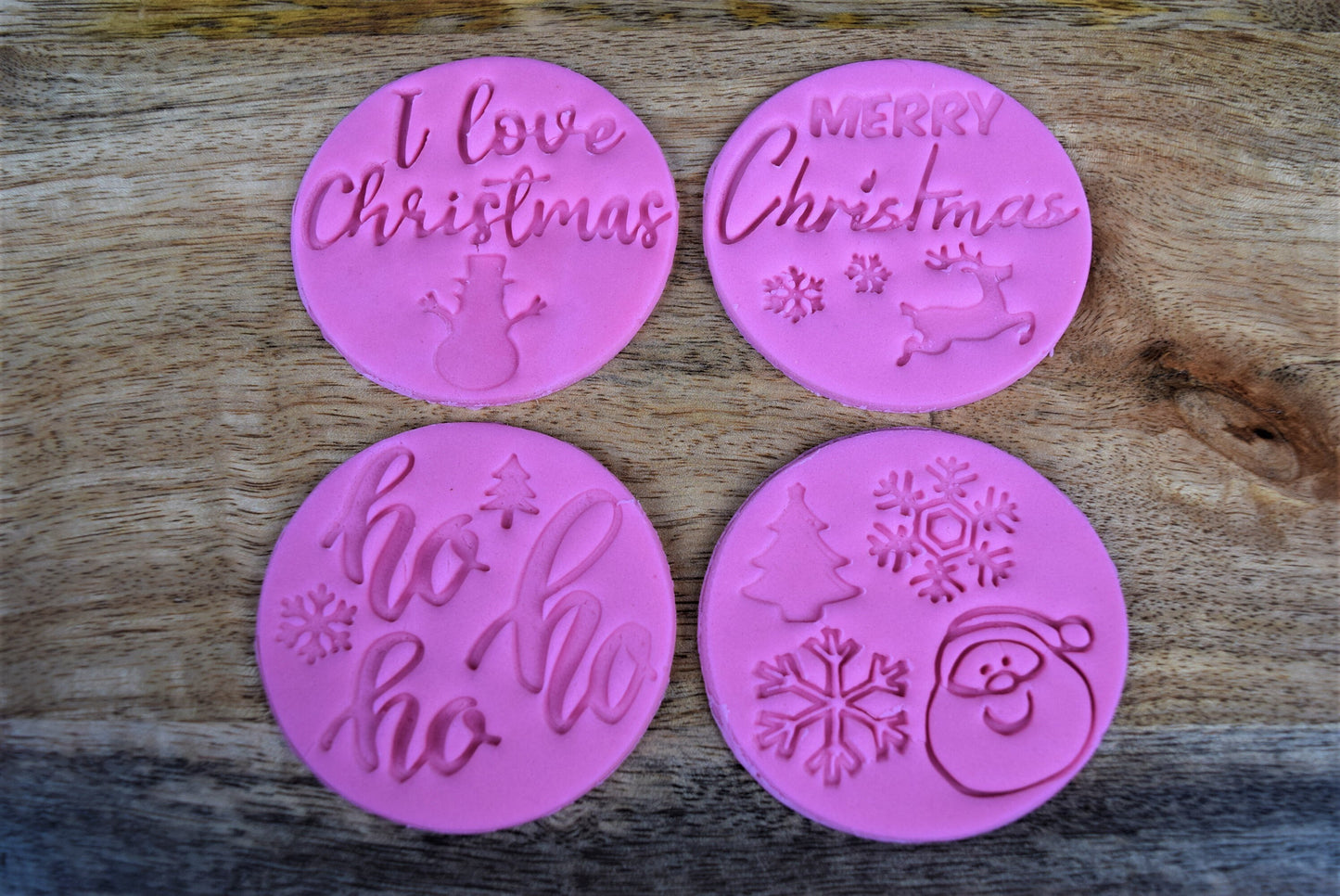 ho ho ho cookie fondant stamp decoration, cookie fondant embosser, Christmas icing decoration, Christmas cookie stamp