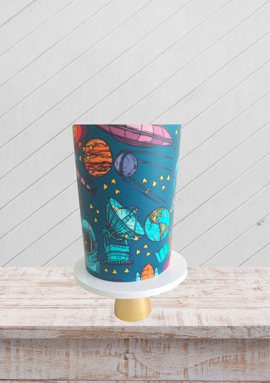 Space cake wrap, kids cake decoration, astronaut cake wrap, nave and planets cake decoration, birthday cake wrap