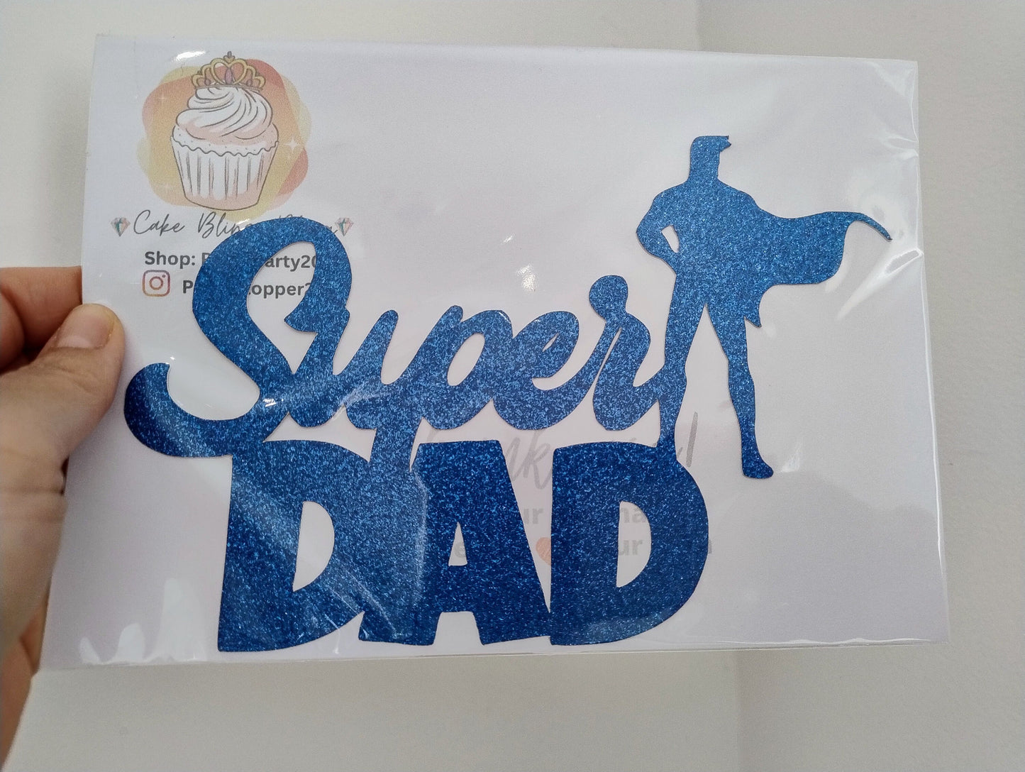 Super Dad cake topper, cake decoration, Happy Birthday Sign, special birthday dad, hero theme cake, enhance the theme of the cake