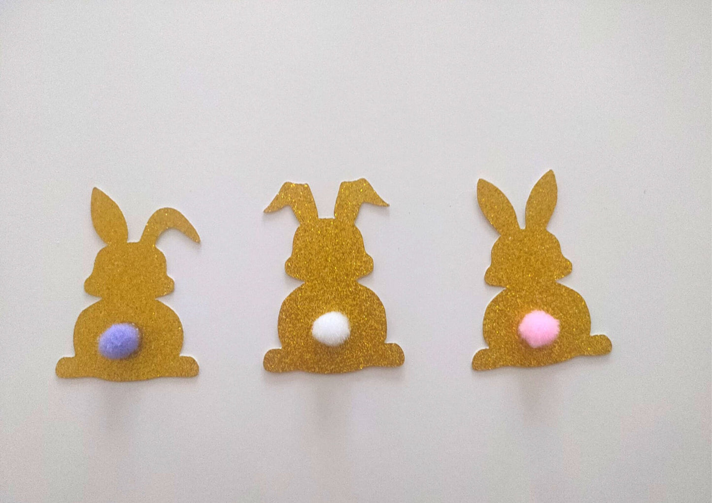 Easter cupcake topper decoration bunny glitter Easter bunnies cake cupcake cookie decoration sign Easter cupcake Handmade Easter toppers