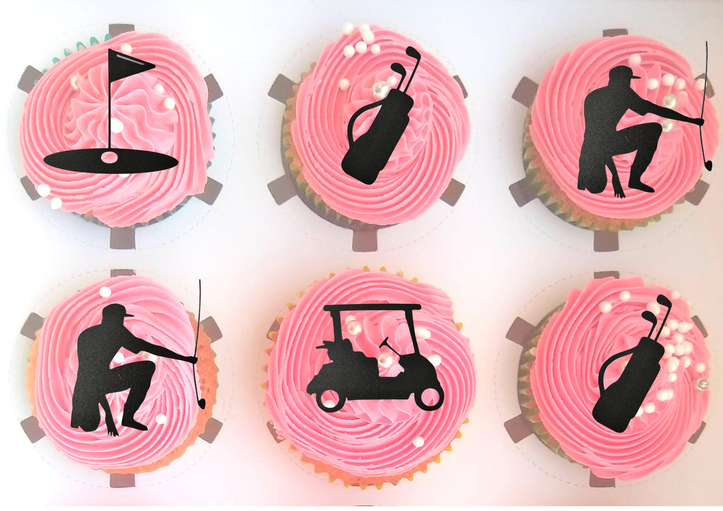 Golf bundle cake decoration, cake topper, custom cake topper, personalised bundle cake topper, cupcake toppers, birthday cake topper