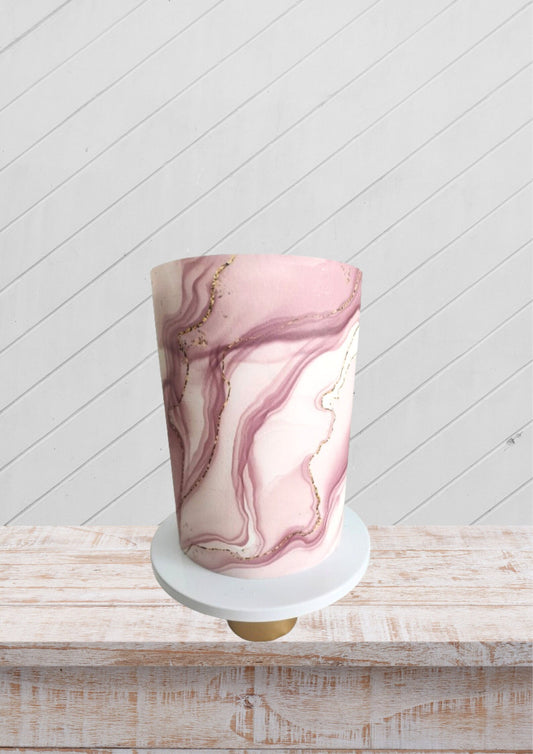 Pink cake wrap pattern edible marble birthday cake decoration wedding marble texture cake wrap print icing cake wrap