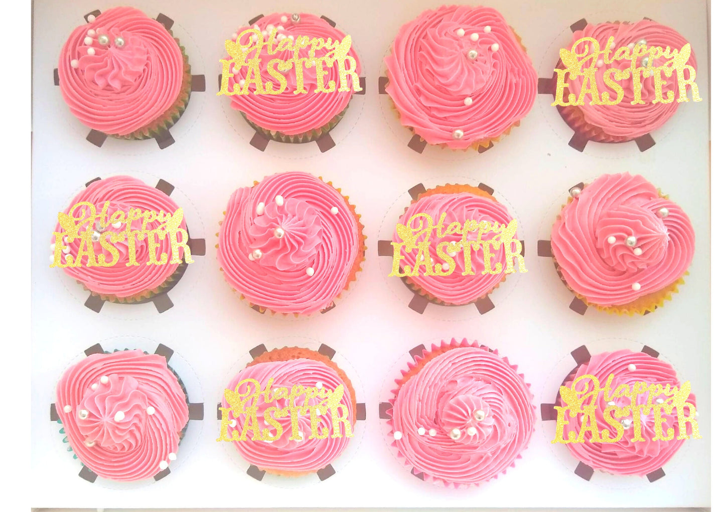 Bunny and egg Easter cupcake topper, happy Eater cupcake topper, Easter cupcake decor