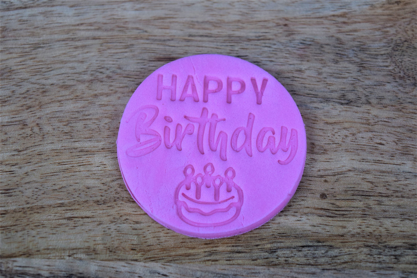 Happy birthday fondant stamp decoration, birthday cookie embosser perfect for cupcake and sweet boxes fondant stamp embosser decoration