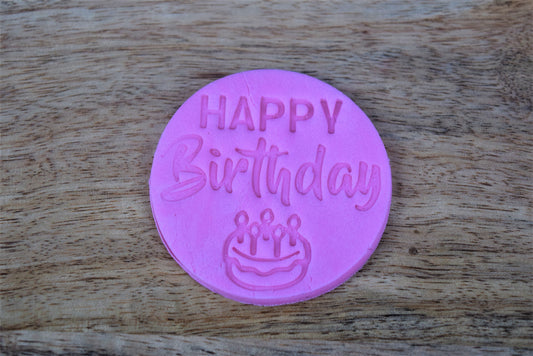 Happy birthday fondant stamp decoration, birthday cookie embosser perfect for cupcake and sweet boxes fondant stamp embosser decoration