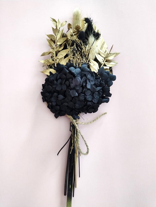 Black Dried flower bouquet cake topper Rustic Boho Wedding Cake Decoration Birthday Bridal Shower Party Cake accessories