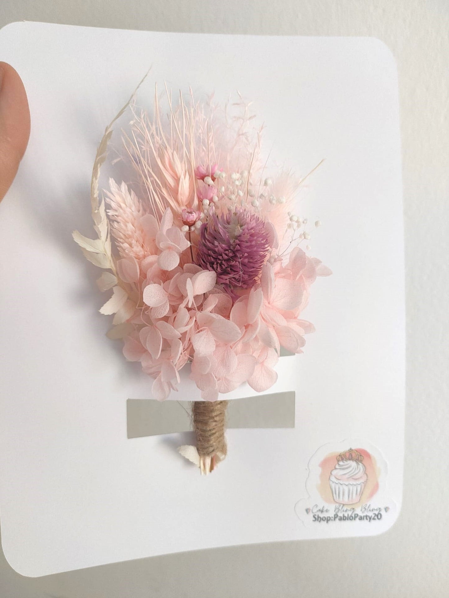 Dried flower cake topper personalised charm name cake centerpiece embellishment cake decoration