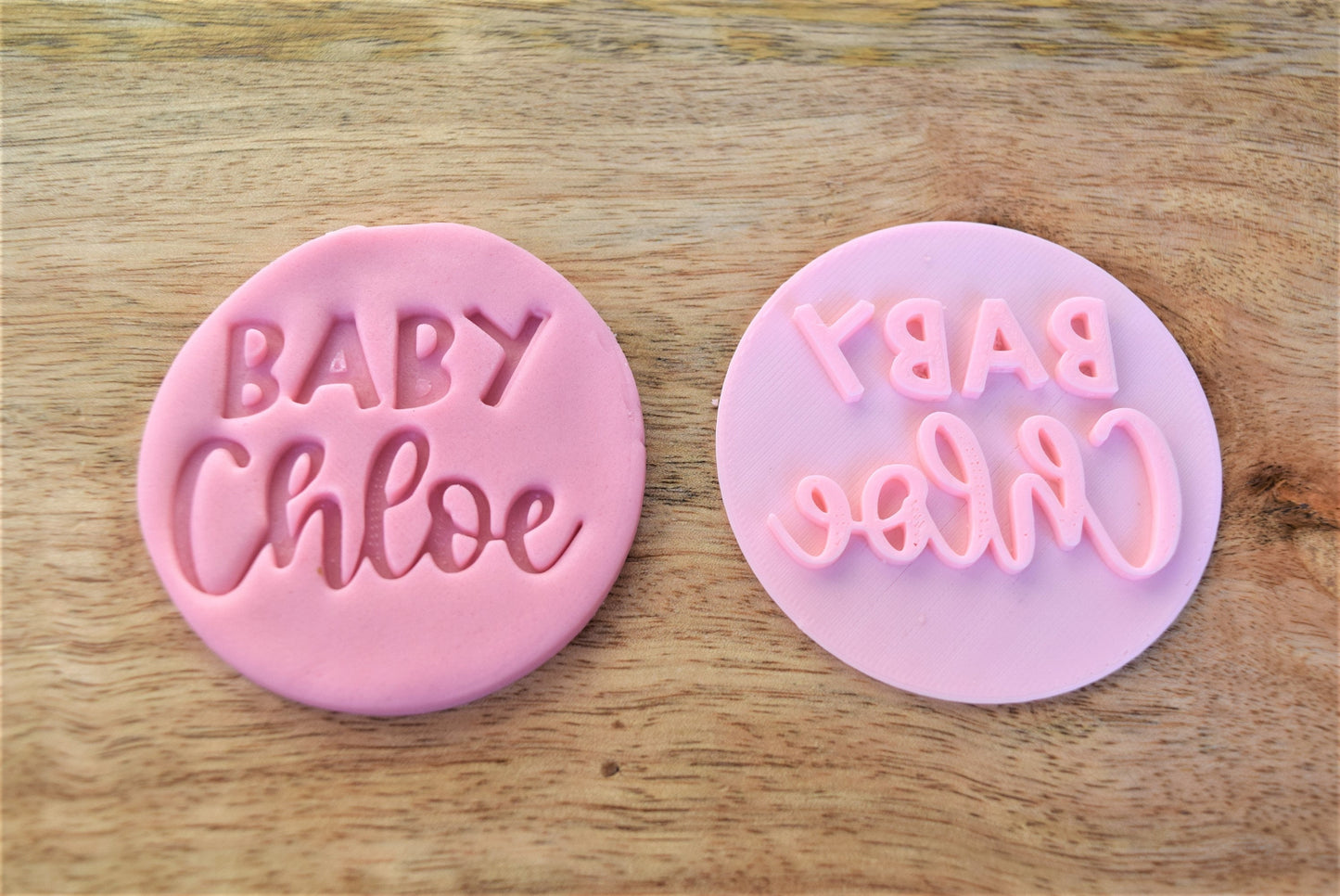 Custom fondant embosser, any name fondant stamp decoration, personalised cookie embosser