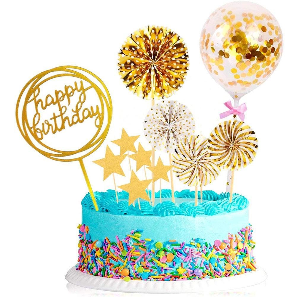 Confetti Balloons Cake Topper Birthday decoration cake sign party celebration Special occasion cake topper balloons