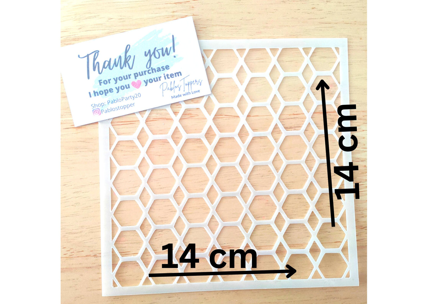 Honeycomb Cake Stencil Hexagon Pattern Mylar 190 Micron Reusable Stencil Cake Decoration Fondant Icing Template Baking Tool Cookie