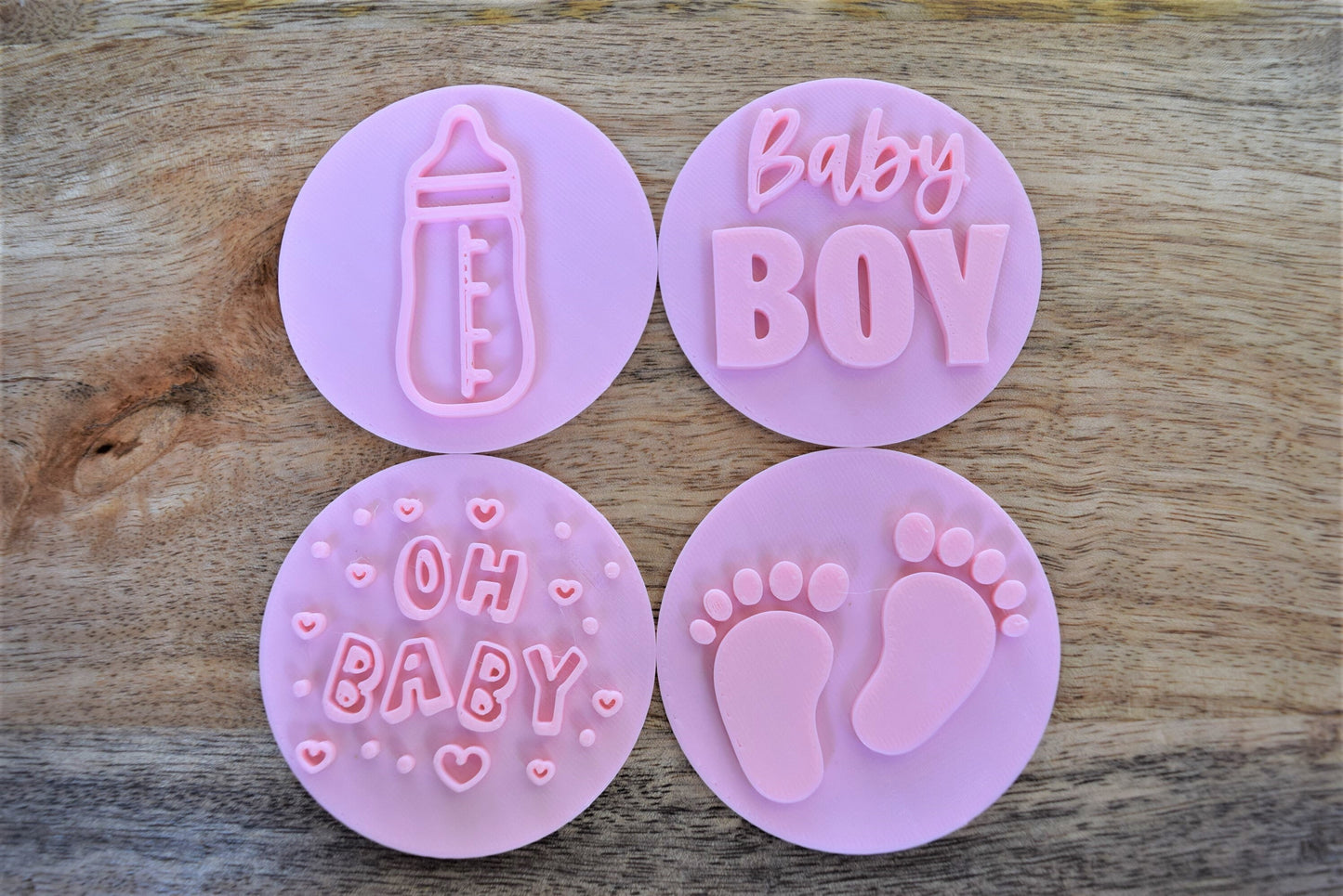 Baby loading cookie stamp, cupcake edible decoration with fondant stamp perfect for cake decoration, baby shower cookie stamp