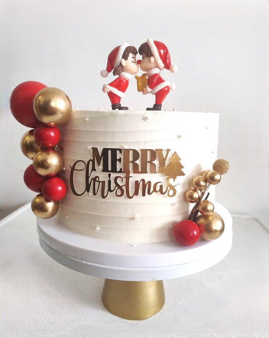 Merry Christmas Cake Decoration Santa Bundle Mini Balls Cake Topper Christmas Party Decor Holiday Cake Accessories Christmas Baking Supplies