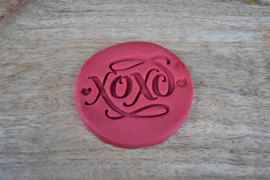 XOXO valentines cookie fondant stamp embosser, cupcake decoration fondant embosser topper