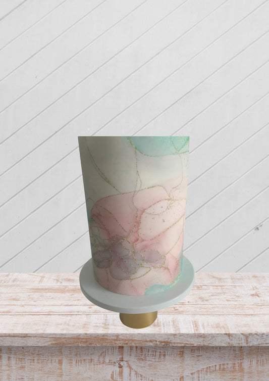 Pink and blue pastel cake wrap, perfect for cake decoration Cake Wrap, edible image, icing sheet, edible decoration