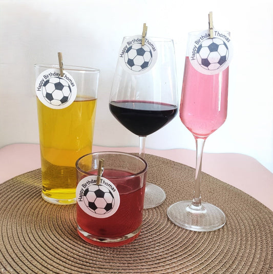 Edible Football Drink Topper Custom Sports Theme Birthday Party Decor