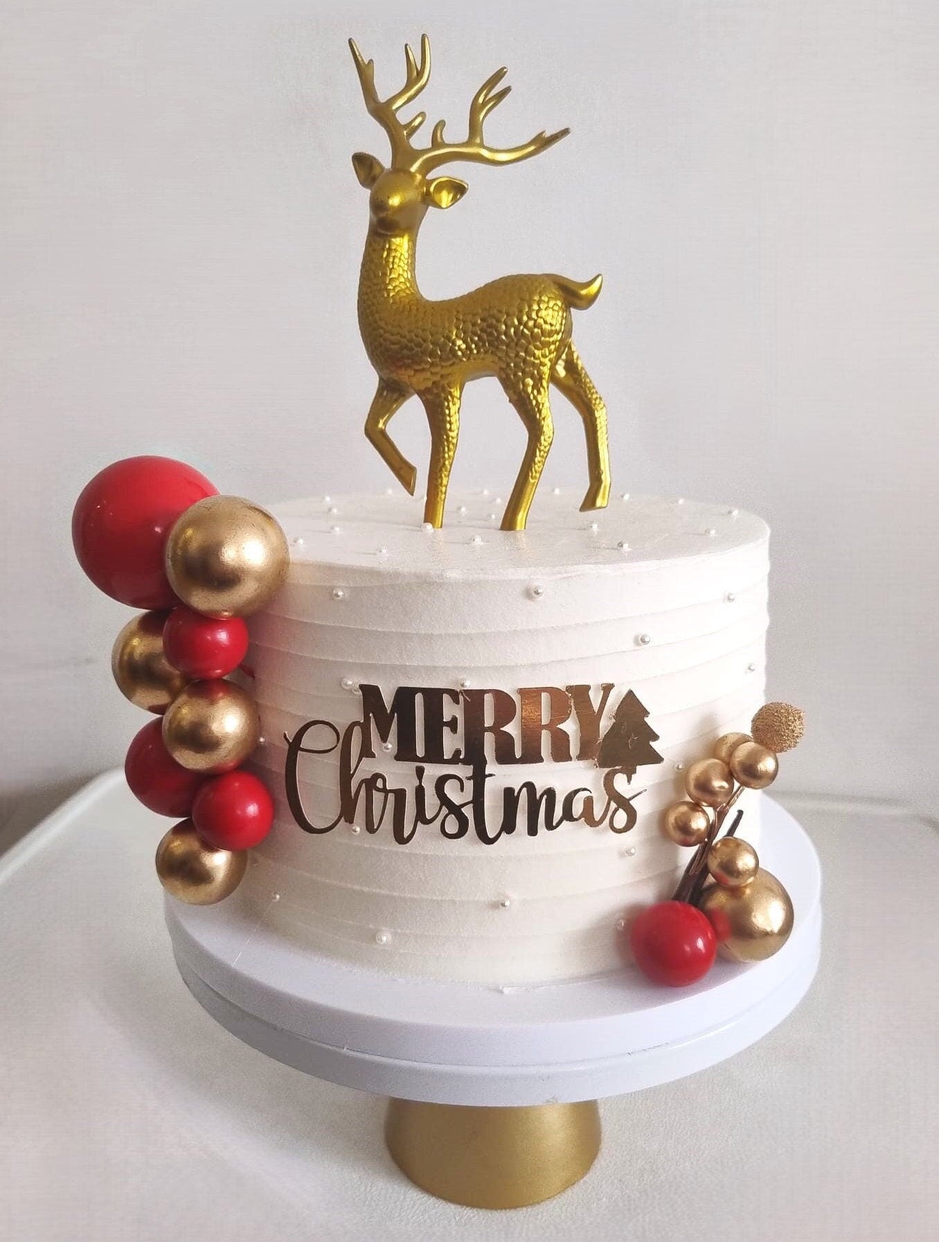 Reindeer Cake Decoration Balls Christmas Cake Topper Set Cake decorating accessories