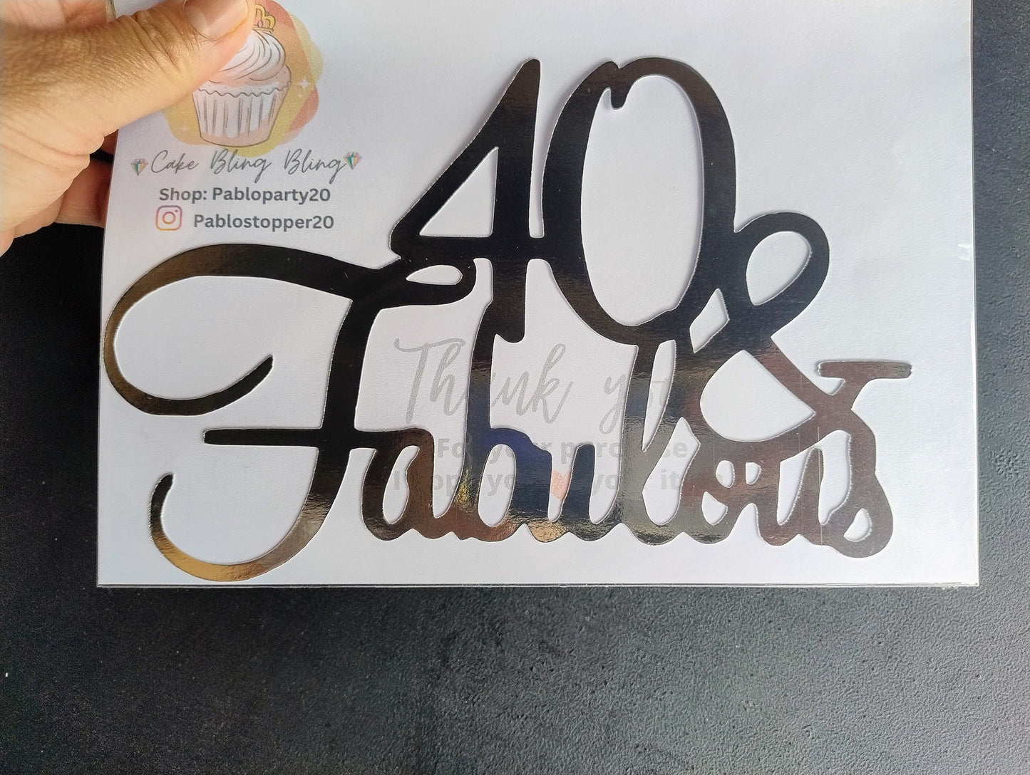 40 Fabulous glitter cake topper for cake decoration and special party with birthday cake topper