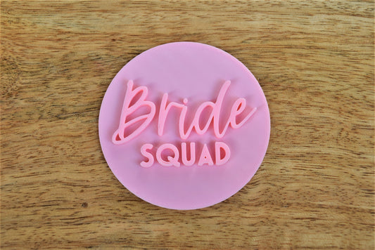 Bride Squad cookie stamp topper Hen party cupcake topper fondant embosser decoration Icing cupcake topper embosser hen do cookie decor stamp