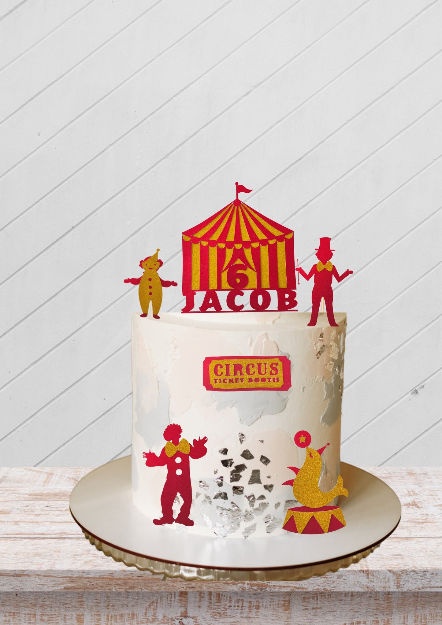 Circus bundle cake topper, Birthday cake topper, Bundle cake decoration, Glitter Circus Bundle cake topper, Custom circus bundle topper