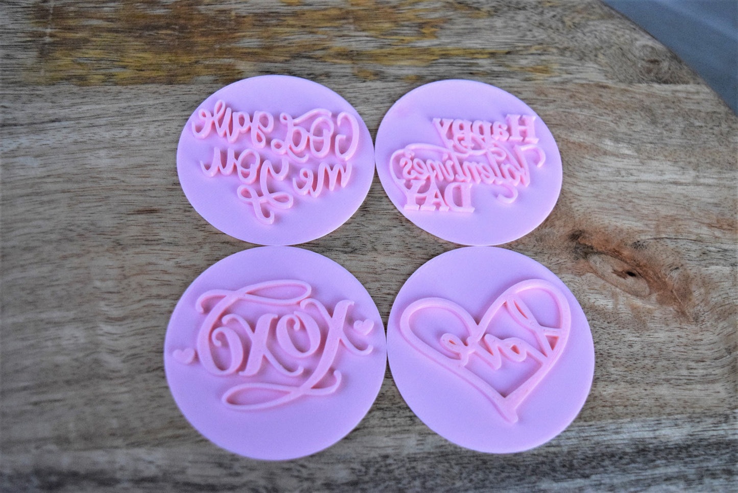 Happy valentine's day cookie fondant stamp topper, Valentines cupcake fondant embosser topper